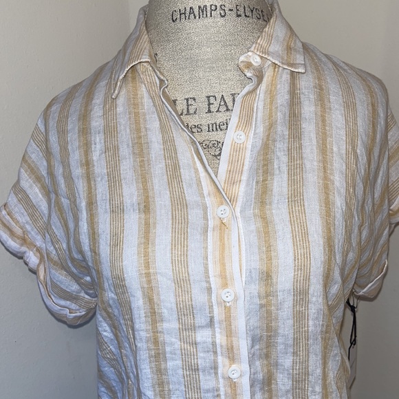 FOREVER 21 LIGHTWEIGHT LINEN/RAYON CROP TOO NWT - Picture 2 of 6